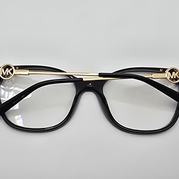 Michael Kors MK4076U 3332 Rome Gloss Black Gold Cat Eye Eyeglasses Frame 54mm - Picture 9 of 12